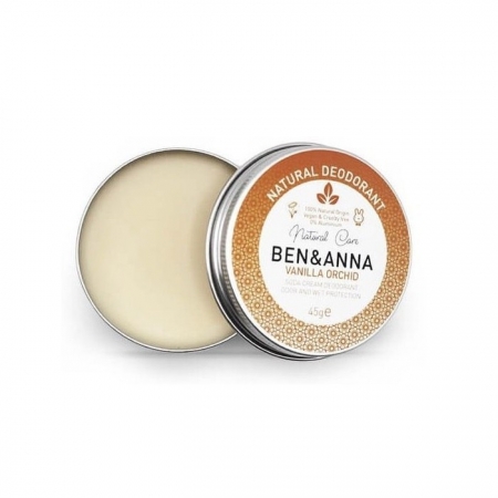 BEN&ANNA Naturalny dezodorant na bazie sody 0% aluminium w kremie w puszce VANILLA ORCHID 45g